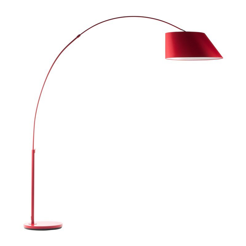 Rode design booglamp Arc