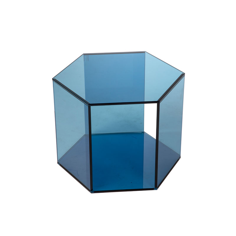 Grote glazen hexagon