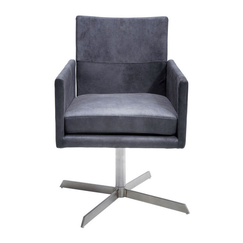 Vierkante grijze stoel