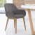 Stof donkergrijs / hout