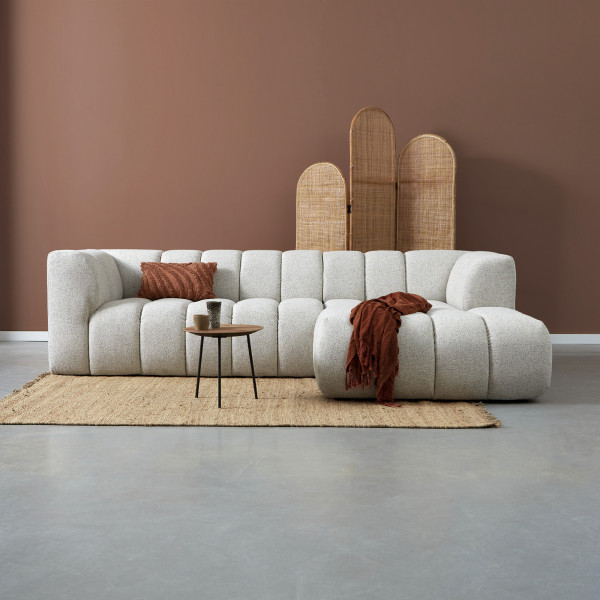 Bank met chaise longue strepen stiksel