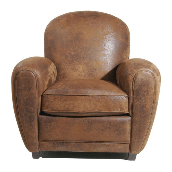 Bruine fauteuil Vintage Round