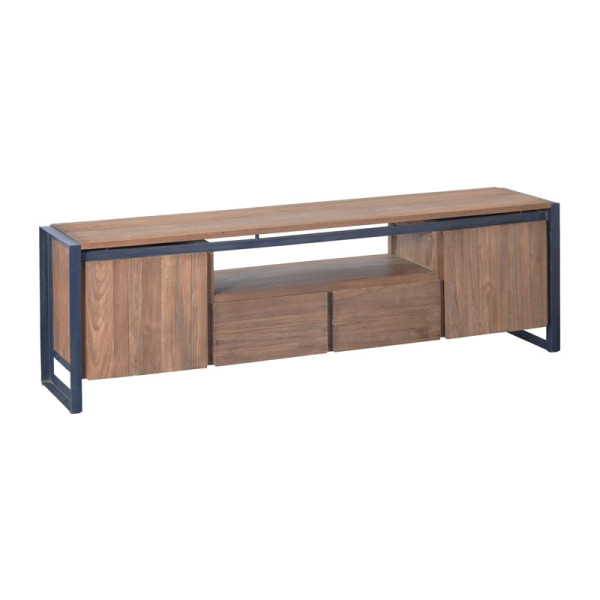 Industrieel tv-meubel van hout