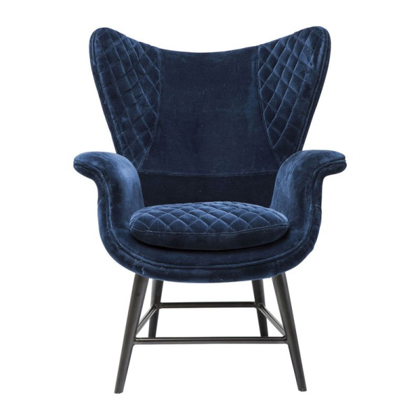 Design fauteuil fluweel Tudor Blue