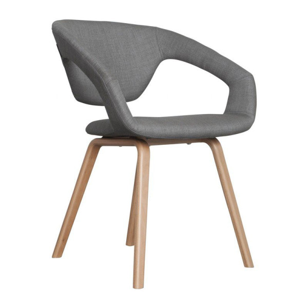 Design stoel met houten poot