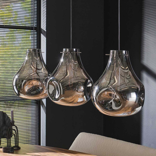 Druppel hanglamp gebogen glas