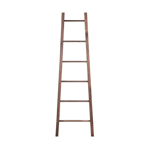 Teakhouten ladder decoratie
