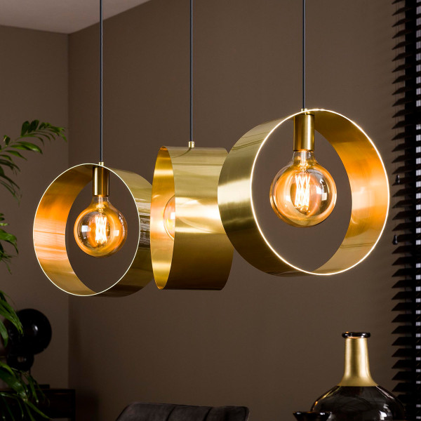 Eettafel hanglamp gouden cirkels
