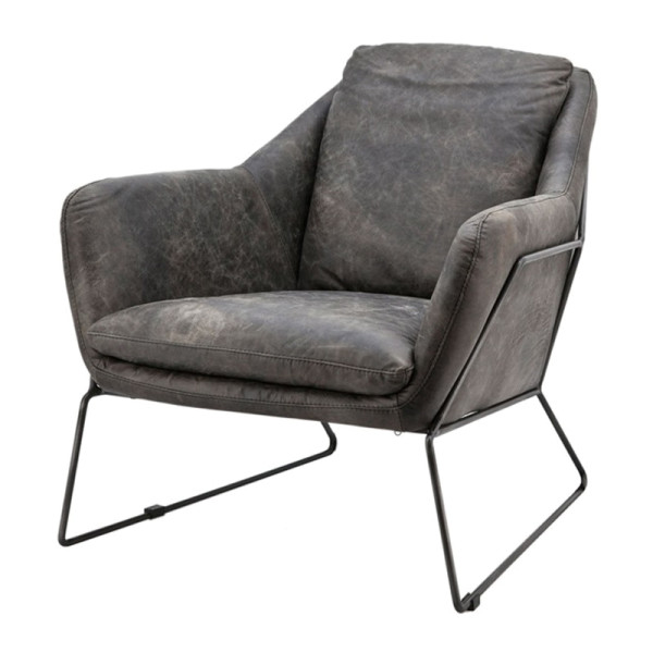 Vintage design stoel van leer