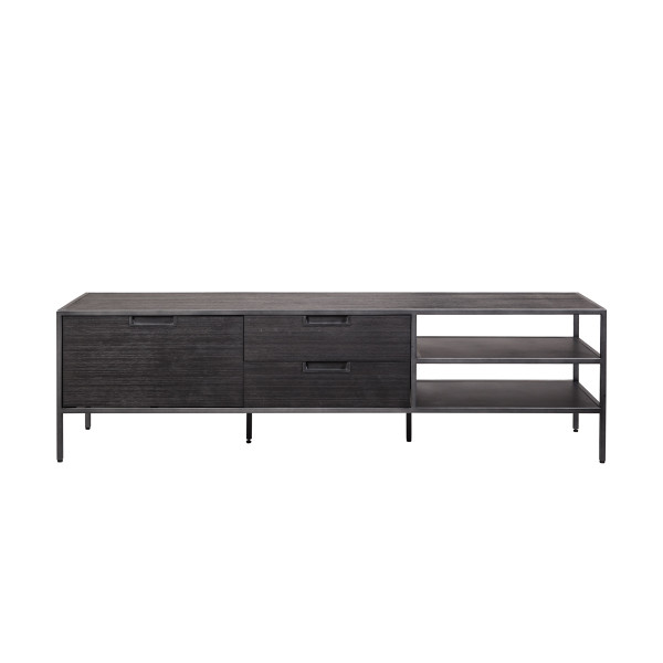 Zwart houten tv-meubel 160 cm