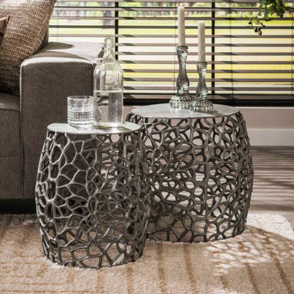 Bijzettafelset van nikkel