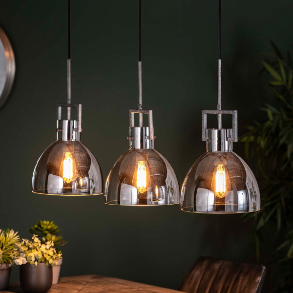 Industriele hanglamp met chroom