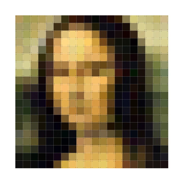 Pixel wanddecoratie Mona Lisa