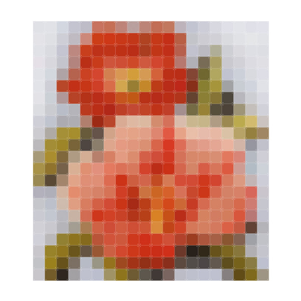 Pixel wanddecoratie bloem