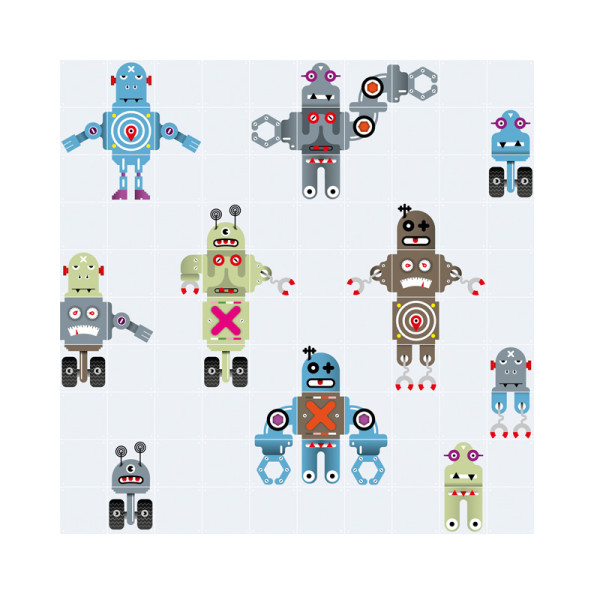 Muurdecoratie van robots