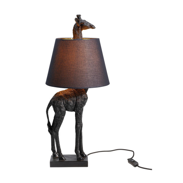 Zwarte giraffe lamp
