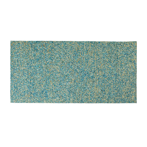 Blauw tapijt van koehuid