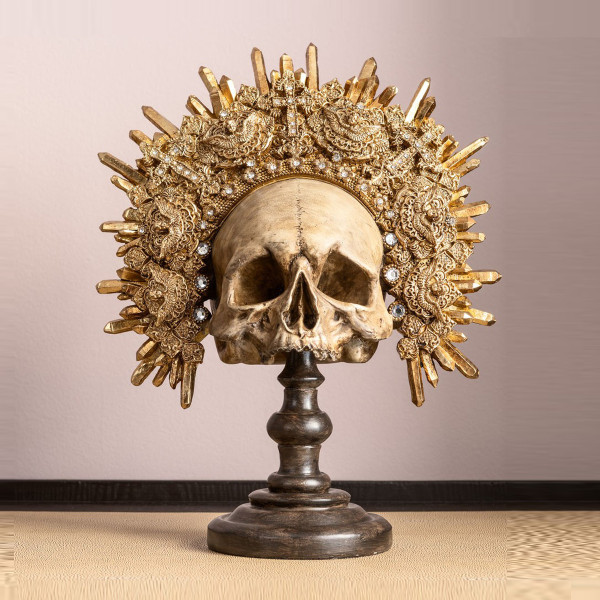 Deco gouden schedel