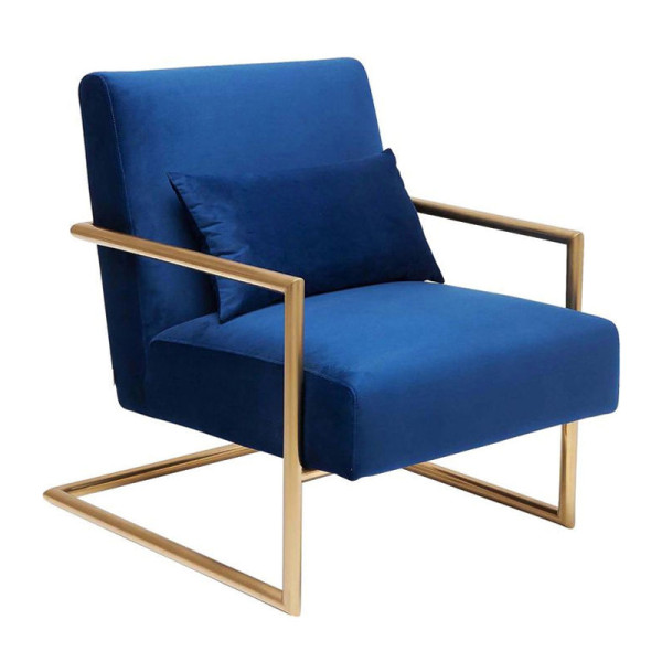 Blauwe fauteuil