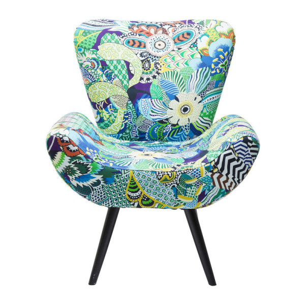 Kleurrijke fauteuil met print