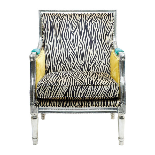 Vrolijke fauteuil met zebra-print