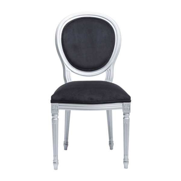 Brocante zilveren stoel