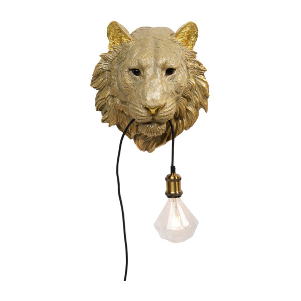 Gouden tijger wandlamp