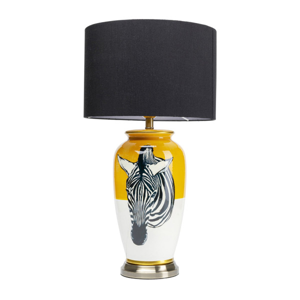 Tafellamp zebra geel