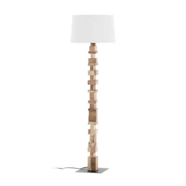 Vloerlamp met houten blokjes