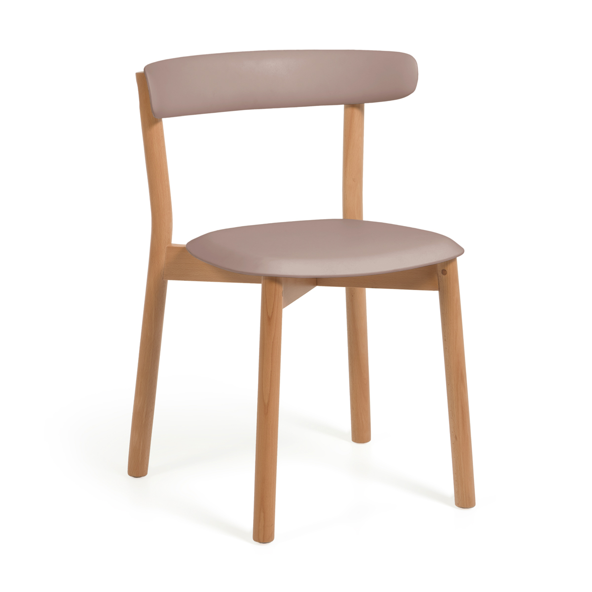 Design stoel hout en kunststof