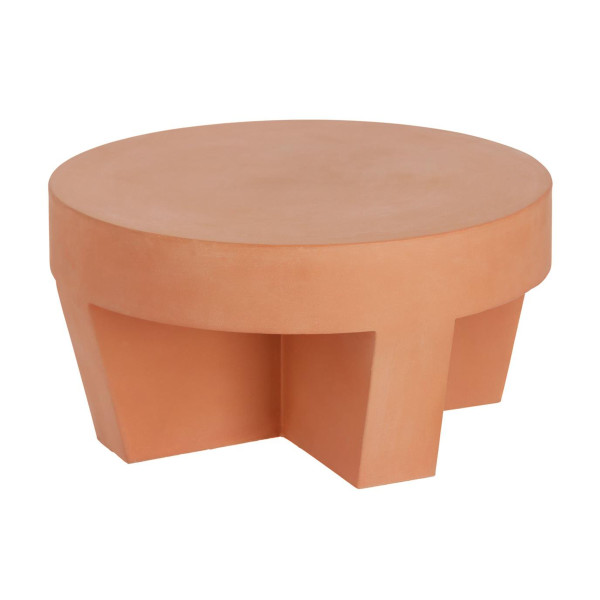 Terracotta salontafel rond