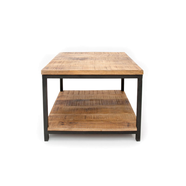 Vierkante salontafel met hout
