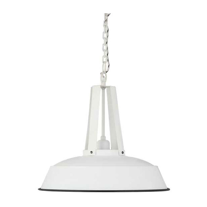 Moderne metalen hanglamp wit
