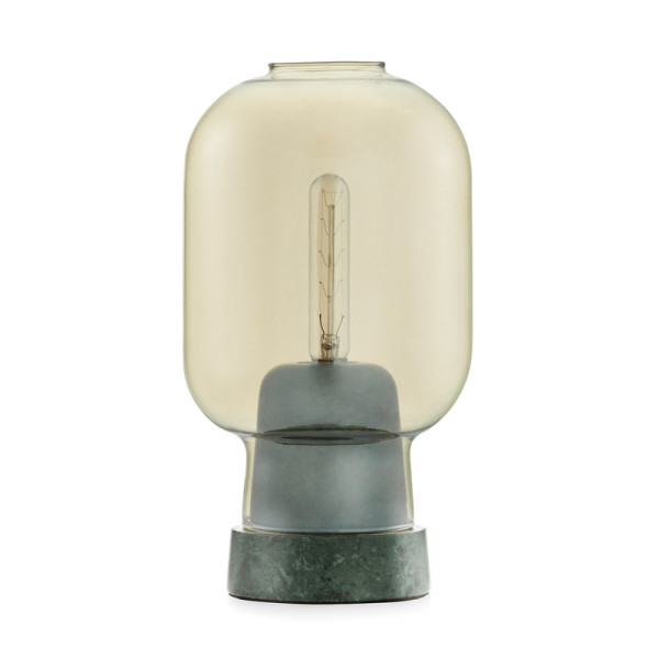 Tafellamp van marmer en glas