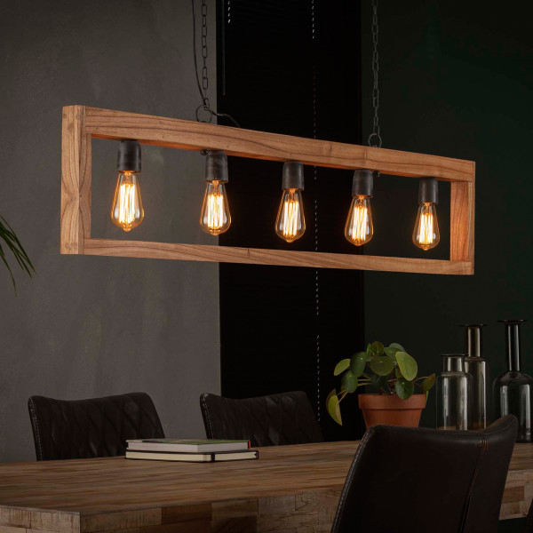 Maken Wereldwijd Arbeid Rechthoekige houten hanglamp | Santa Modulo | LUMZ