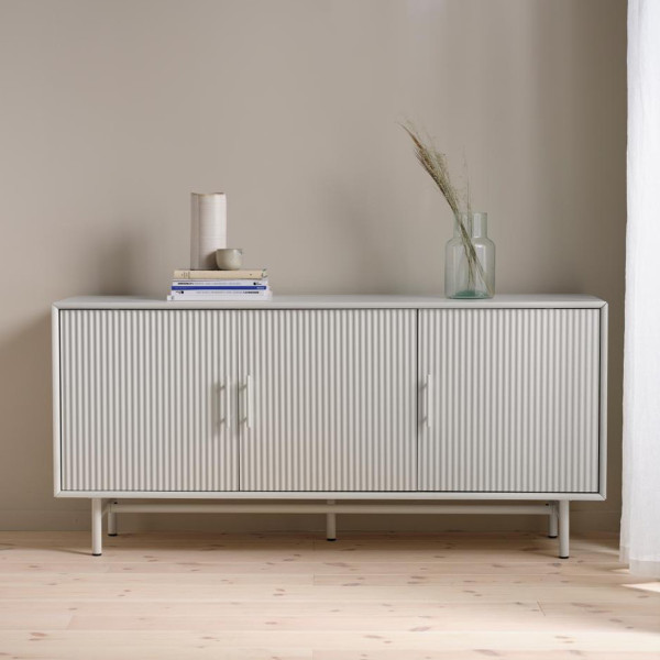 Retro dressoir greige met ribbels