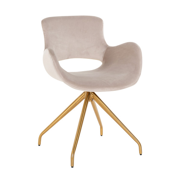 Design stoel velvet met goud