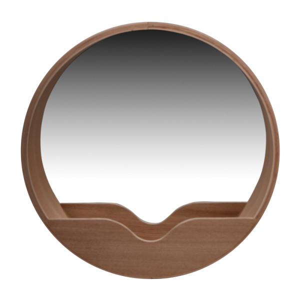 Ronde spiegel van hout