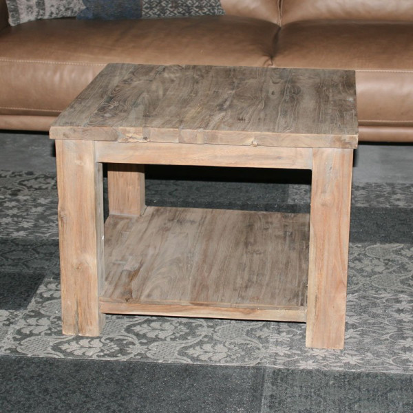 Vierkante salontafel hout