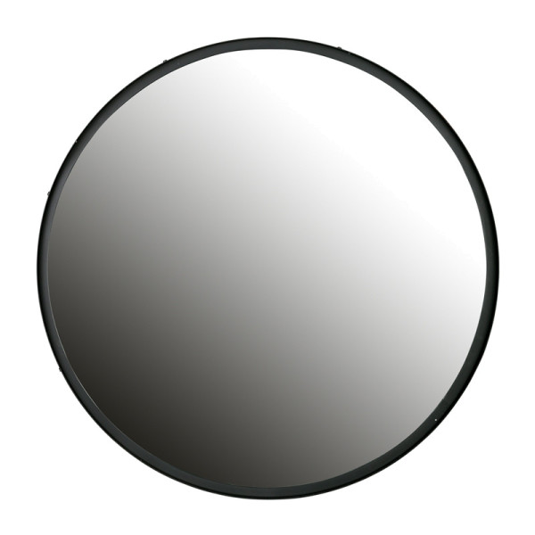 Ronde spiegel zwart metaal