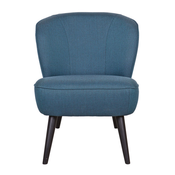Stoffen donkerblauwe fauteuil