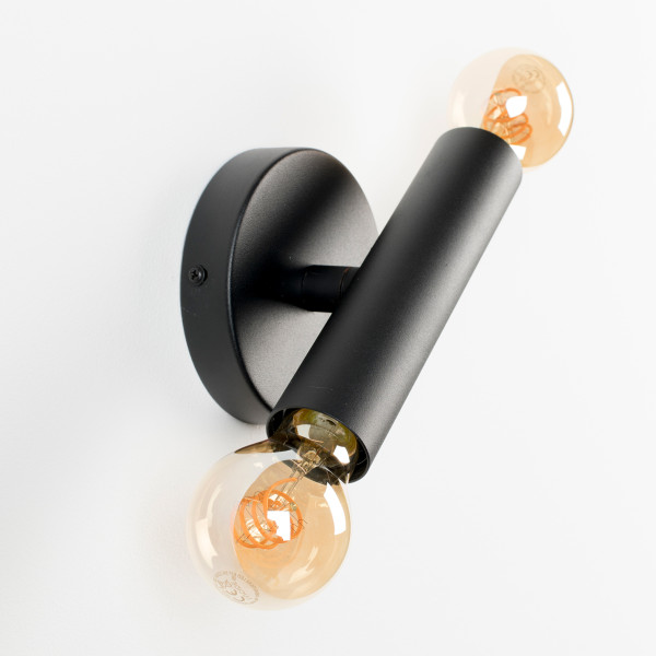 Design wandlamp mat zwart