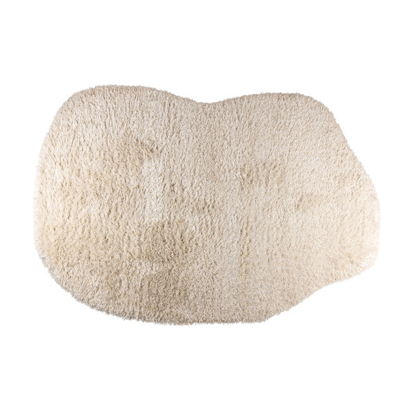 Organisch vloerkleed hoogpolig beige