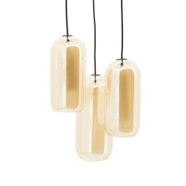 Trapse hanglamp amberglas