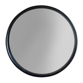 Ronde spiegel van zwart metaal