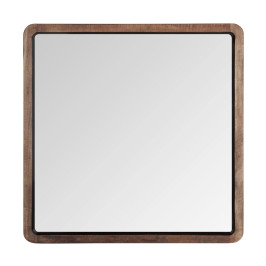Teak design spiegel 80 x 80 cm