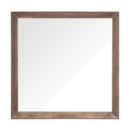 Vierkante spiegel teakhout 80 cm