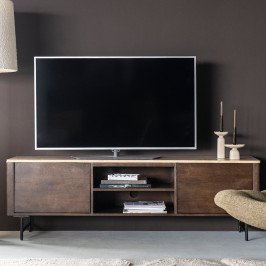 Tv-meubel met travertin blad