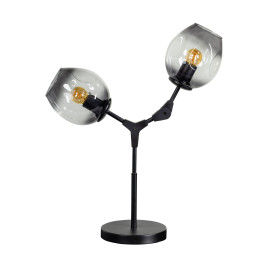Moderne tafellamp met rookglas