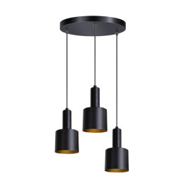 Trapse hanglamp zwart metaal